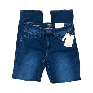 NWT NYDJ Marilyn Straight Jeans Size 6P Petite Dark Wash  30"W